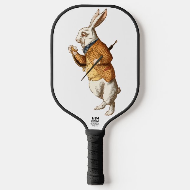   Alice in Wonderland - White Rabbit Pickleball Schläger (Vorderseite)