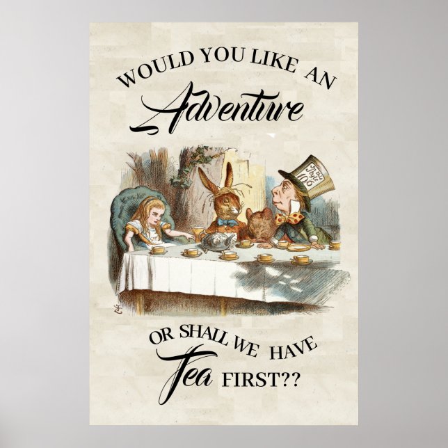 Alice in Wonderland , WOULD YOU LIKE AN ADVENTURE Poster (Vorne)