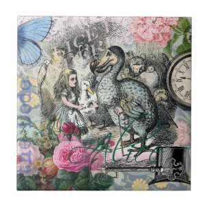 Alice Klassisches Wunderland Dodo Tenniel Kunst Fliese