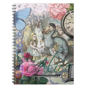 Alice Klassisches Wunderland Dodo Tenniel Kunst Notizblock