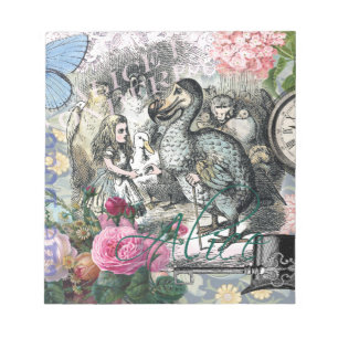 Alice Klassisches Wunderland Dodo Tenniel Kunst Notizblock