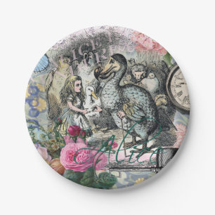 Alice Klassisches Wunderland Dodo Tenniel Kunst Pappteller