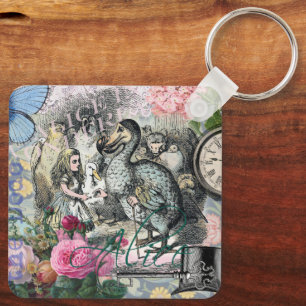 Alice Klassisches Wunderland Dodo Tenniel Kunst Schlüsselanhänger