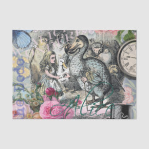Alice Klassisches Wunderland Dodo Tenniel Kunst Seidenpapier