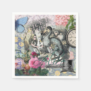 Alice Klassisches Wunderland Dodo Tenniel Kunst Serviette
