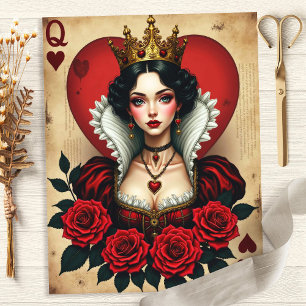 Alice Königin der Herzdamen Rosen Scrapbook Papier