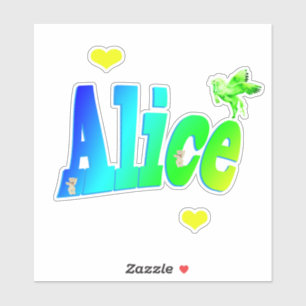Alice-Logo mit Unicorn, Aufkleber
