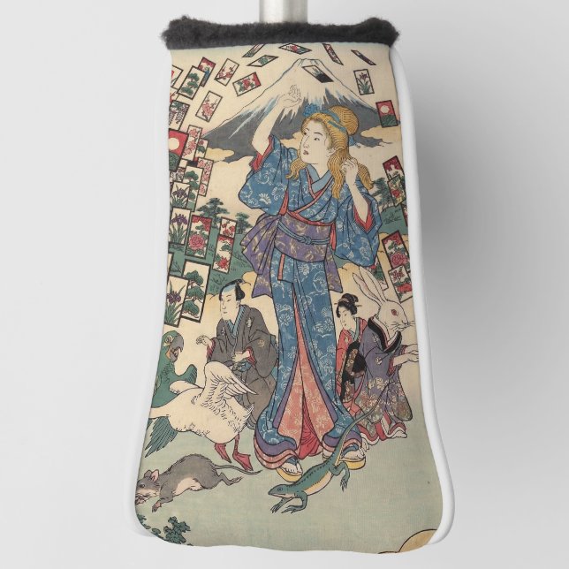 Alice Lost in Japan | Ukiyo-e Floating Wonderland Golf Headcover (Rotieren 90)