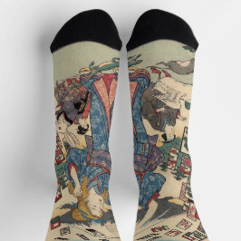 Alice Lost in Japan | Ukiyo-e Floating Wonderland Socken