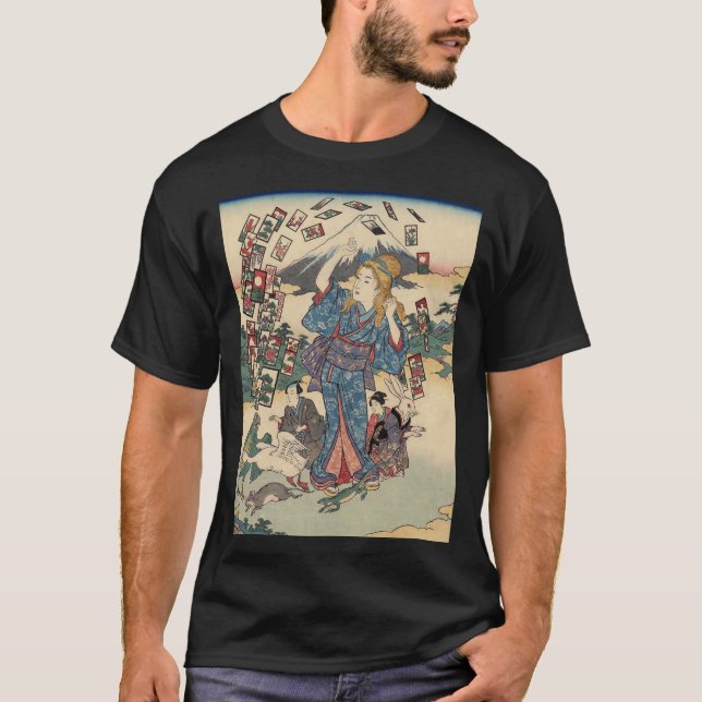 Alice Lost in Japan | Ukiyo-e Floating Wonderland T-Shirt (Vorderseite)