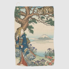 Alice Lost in Japan | Ukiyo-e Mad Journey Golfhandtuch