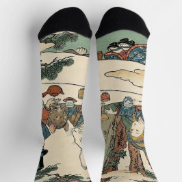 Alice Lost in Japan | Ukiyo-e Mad Tea Party Socken