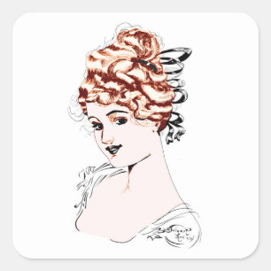 Alice M. McPherrin von Russell L. Swigert 1917 art Quadratischer Aufkleber