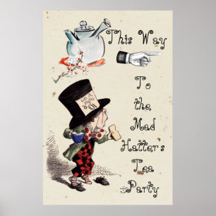 Alice - Mad Hatter Tea Party 1865 Poster