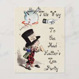 Alice - Mad Hatter Tea Party 1865 Postkarte