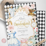 Alice mad hatter Wunderland Tee Party 1. Geburtsta Einladung<br><div class="desc">Mädchen 1. Geburtstag Alice's Onederland Tea Party Einladung in Rosa und Minze. Dieser hübsche erste Geburtstag lädt zu jeder Alice im Wunderland verrückten Hasser Tee Party Geburtstag Thema.</div>