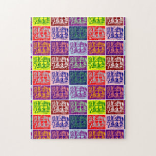 Alice Meeting Tweedledum und Tweedlededee Pop art Puzzle