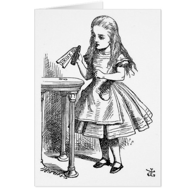 Alice mit dem "Getränk ich" Flasche (Vorne)