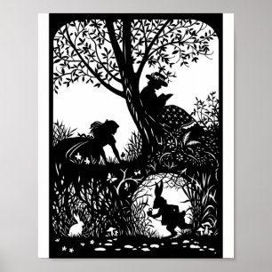Alice mit dem Kaninchen-Poster Poster