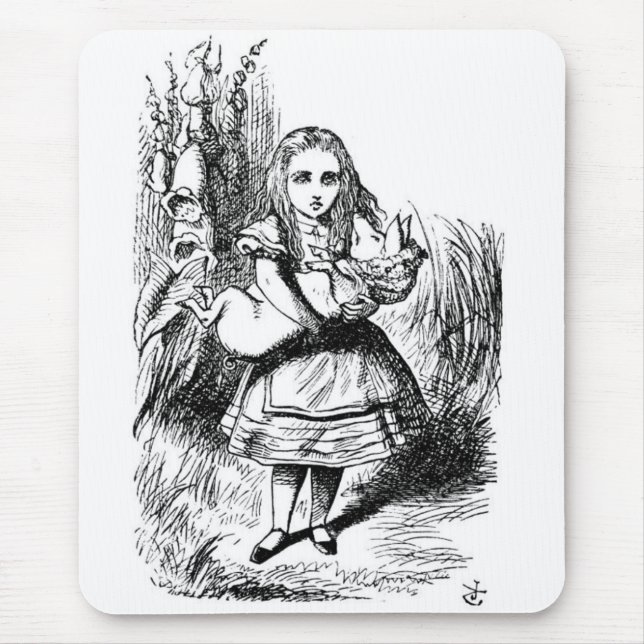 Alice mit dem Schwein Mousepad (Vorne)