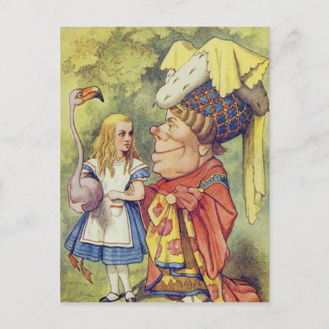 Alice mit der Duchess Postkarte (Vorderseite)