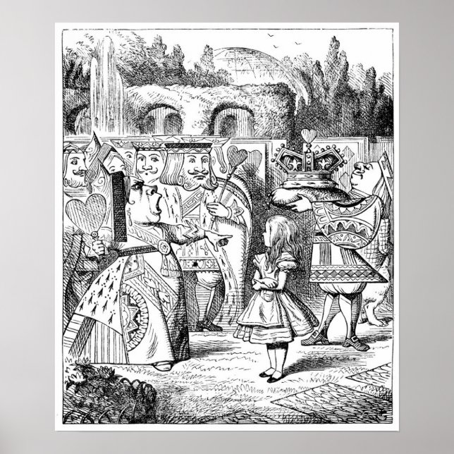 Alice mit der Roten Königin Poster (Vorne)