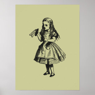 Alice mit Flasche "Drink Me" Poster