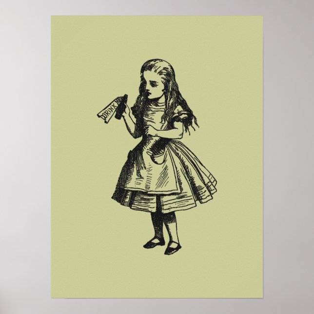 Alice mit Flasche "Drink Me" Poster (Vorne)