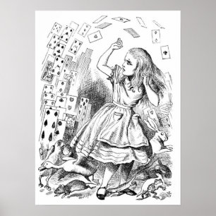 Alice mit Karten Poster
