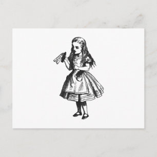 Alice mit "Trink mich"-Flasche Postkarte