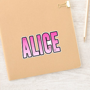 Alice Name Aufkleber