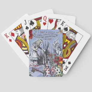 Alice Nonsense Vorhang Wunderland - Blau Spielkarten