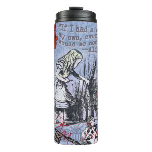 Alice Nonsense Vorhang Wunderland - Blau Thermosbecher