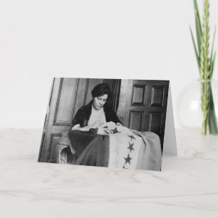 Alice Paul, Sewing Suffrage Flag, 1910er Karte