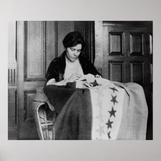Alice Paul, Sewing Suffrage Flag, 1910er Poster
