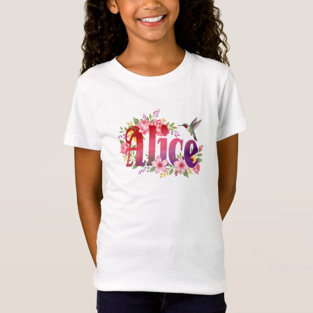 Alice - Personalised Shirt  - For Kids (Vorderseite)
