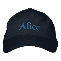 Alice Personalisiert bestickte Baseball Cap Blue