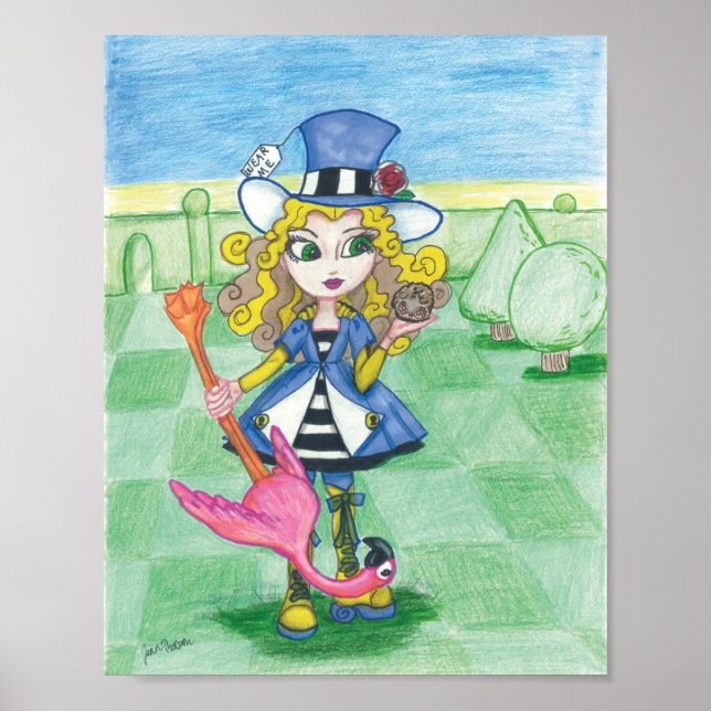 Alice Plays Croquet Poster (Vorne)
