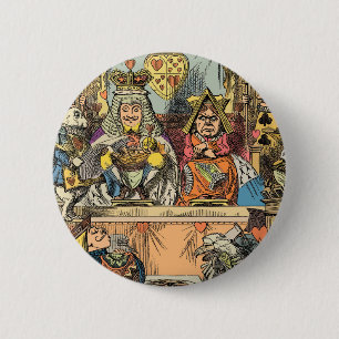 Alice Prozess des Herzbuben Vintage Button