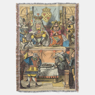 Alice Prozess des Herzbuben Vintage Decke