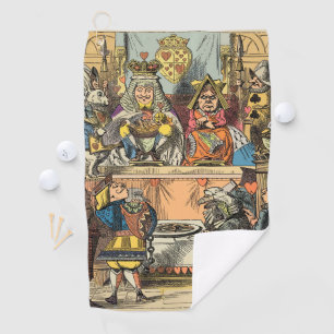 Alice Prozess des Herzbuben Vintage Golfhandtuch