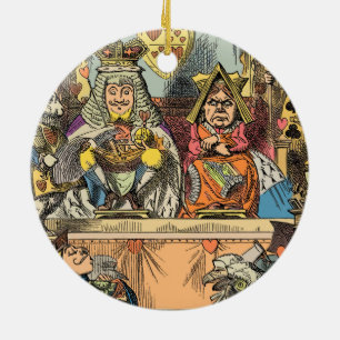 Alice Prozess des Herzbuben Vintage Keramik Ornament