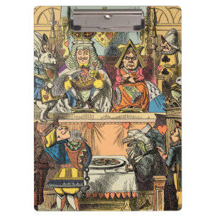 Alice Prozess des Herzbuben Vintage Klemmbrett