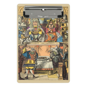 Alice Prozess des Herzbuben Vintage Mini Klemmbrett