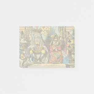 Alice Prozess des Herzbuben Vintage Post-it Klebezettel