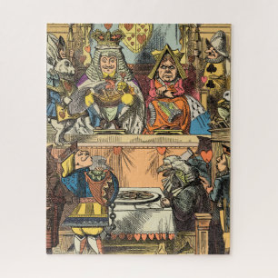 Alice Prozess des Herzbuben Vintage Puzzle