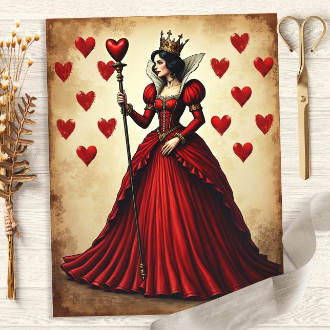 Alice Queen of Hearts Scrapbook Paper (Von Creator hochgeladen)