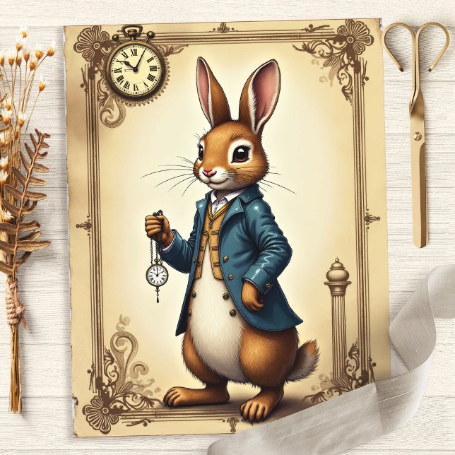 Alice Rabbit Portrait Scrapbook Paper (Von Creator hochgeladen)