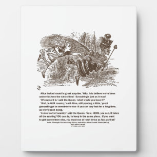 Alice Red Queen Bleibe am gleichen Ort Fotoplatte