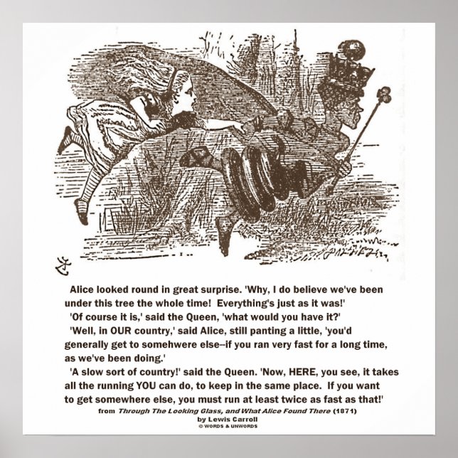 Alice Red Queen Bleibe die ganze Zeit Poster (Vorne)